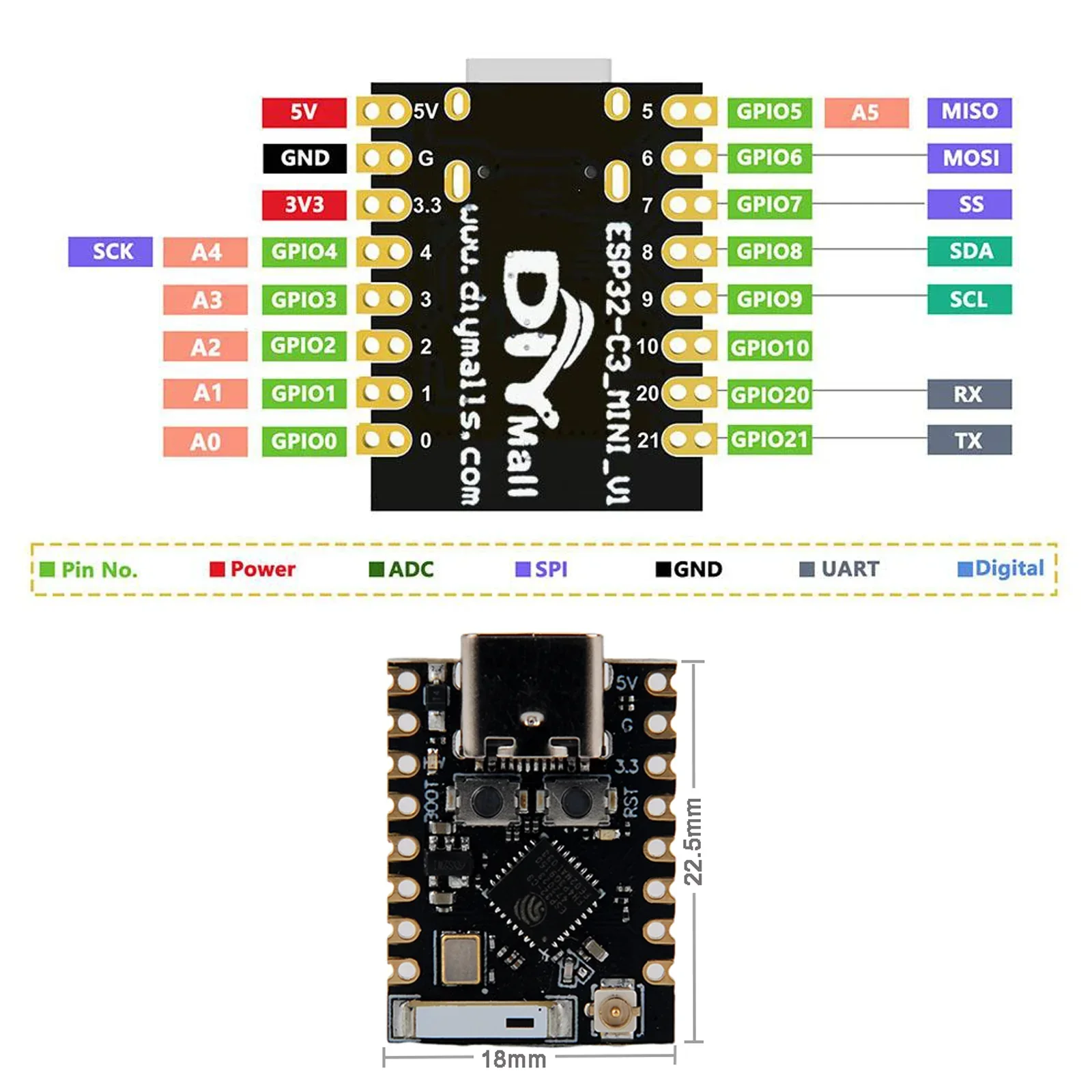 2 PCS ESP32-C3 Mini Developmen - Esp32 C3 评论和价格