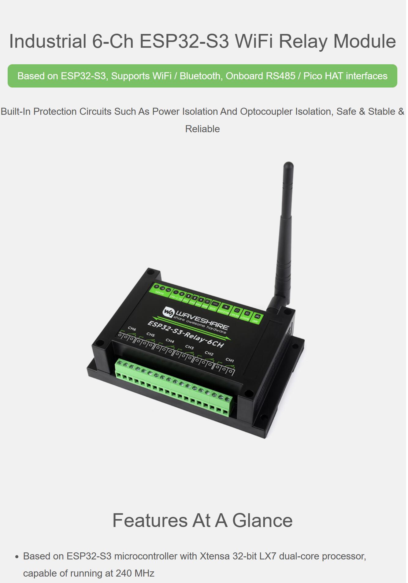Industrial 6 Relay Channel ESP - Esp32 Wifi Bluetooth Module 评论和价格
